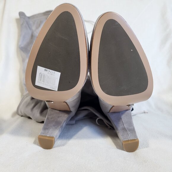 Tony Bianco | Silver Suede Over-the-Knee Boots - Size 10 - Picture 6 of 12